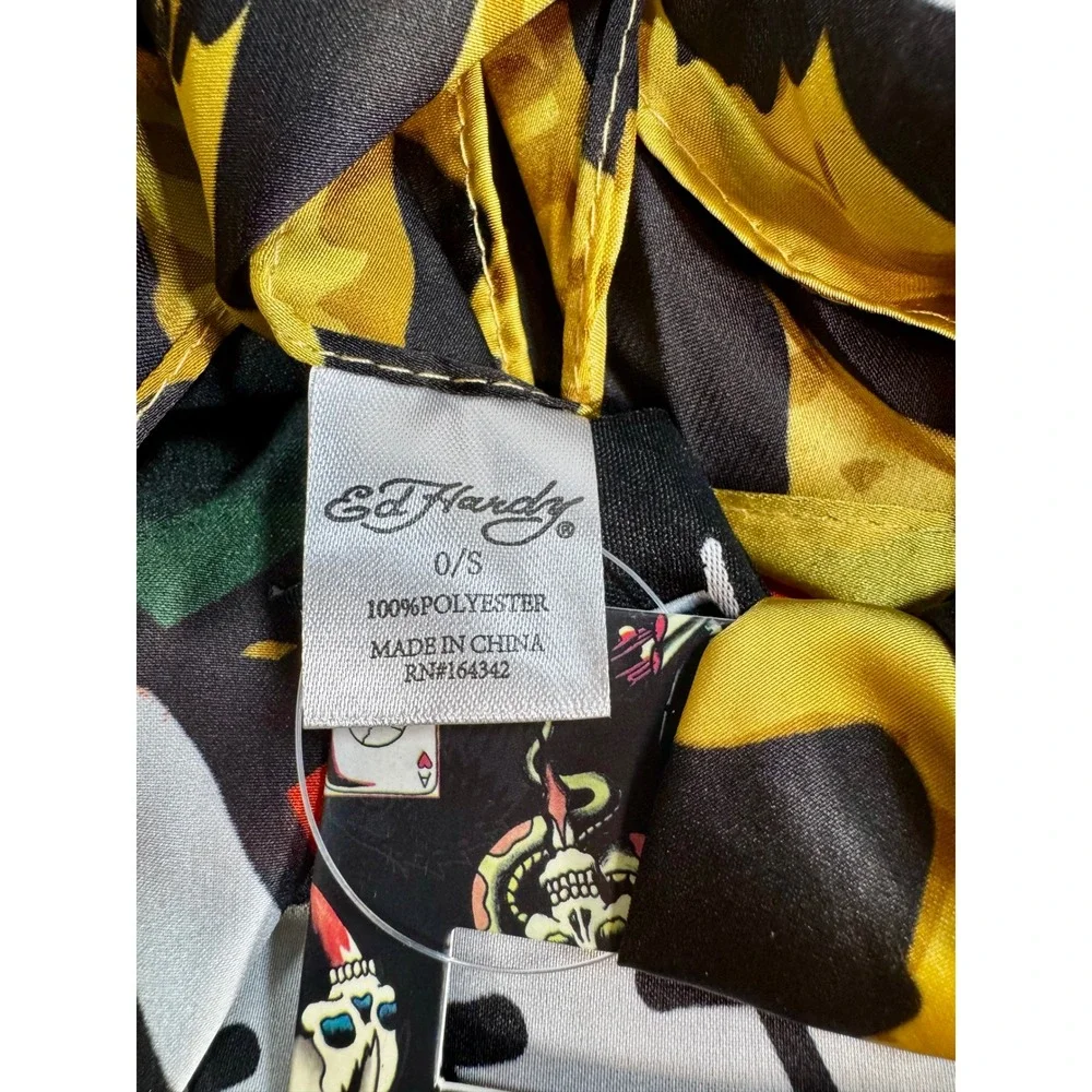 Ed Hardy Scarf Skull‎ Love Kills Slowly Leopard Print Polyester Fashion